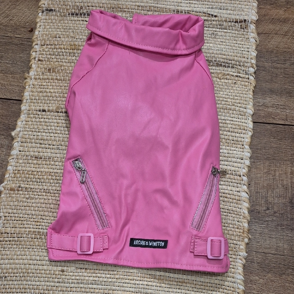 Archie & Winston Pink "Rain / Biker" Jacket